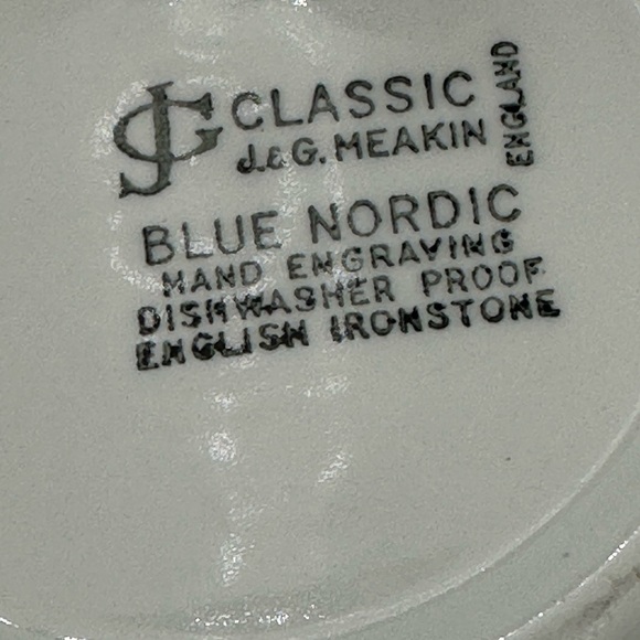 J&G Meakin Blue Nordic | Blue Onion Coupe Vegetable/Pasta Bowl - Picture 7 of 16